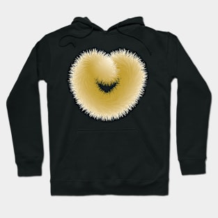 Golden Love With Fur Hoodie